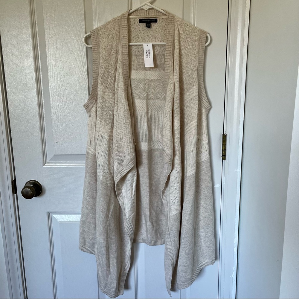 NWT Banana Republic Cream Knit Duster Cardigan